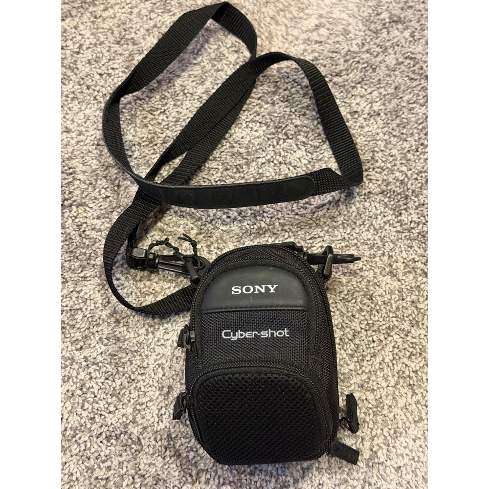 Sony Camera Case Unisex OS Black Cyber-shot Pouch Shoulder Strap Belt Loop Bag